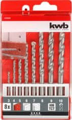 KWB set svedrov za kamen in beton, 3-10 mm, 8/1, TCT (49039800)