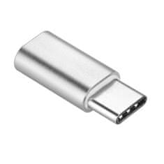 OEM Adapter iz mikro USB A (ženska) v tip C (moški) [PA30], srebrn