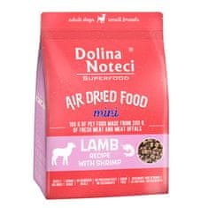 DOLINA NOTECI Superfood MINI jed iz jagnjetine s kozicami sušena pasja hrana 1 kg