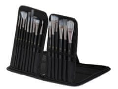 WOWO Artist Paint Brushes Complete Set - Celoten komplet Artist Paint Brushes z etuijem, gobo in lopatico - 17 kosov