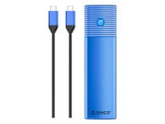 Orico PWM2-G2 zunanje ohišje za M.2 NVMe SSD v USB-C 3.2 Gen2, aluminij, modra (PWM2-G2-BL-EP)