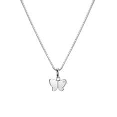 Hot Diamonds Očarljiva srebrna ogrlica s plapolajočim metuljem DP911 (verižica, obesek)