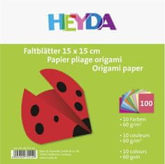 HEYDA Papirji za origami 15 x 15 cm (100 kosov)