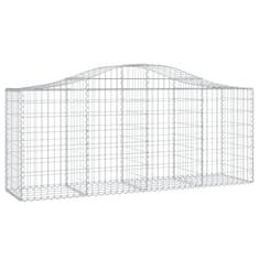 Vidaxl Obokane gabion košare 3 kosi 200x50x80/100 cm pocinkano železo