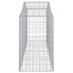 Vidaxl Obokane gabion košare 14 kosov 200x50x80/100 cm cinkano železo