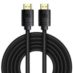 BASEUS high definition series hdmi 8k - hdmi 8k kabel 5m črn