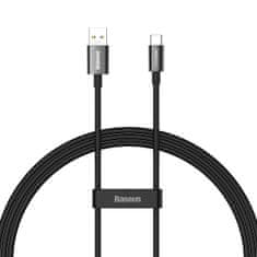 BASEUS Superior Series SUPERVOOC USB-A na USB-C 65W kabel 1m črn