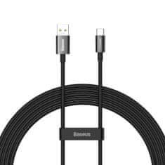 BASEUS Superior Series SUPERVOOC USB-A na USB-C 65W kabel 2m črn