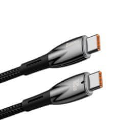 BASEUS baseus glimmer series kabel s hitrim polnjenjem usb-c 480mb/s pd 100w 1m črn