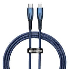 BASEUS baseus glimmer series kabel s hitrim polnjenjem usb-c 480mb/s pd 100w 1m moder