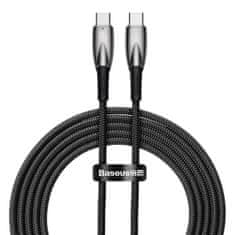 BASEUS baseus glimmer series kabel s hitrim polnjenjem usb-c 480mb/s pd 100w 2m črn