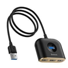 PRO Adapter HUB 4v1 USB Adapter USB3.0 TO USB3.0*1+USB2.0*3 1m Black