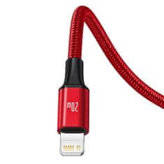 BASEUS baseus rapid 3v1 usb typ c - usb typ c / lightning / mikro usb kabel 20 w 1,5 m rdeč (camlt-sc09)