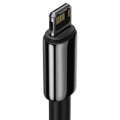 BASEUS Močan pleten kabel USB Iphone Lightning 2,4 A 2 m črn