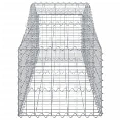 Vidaxl Obokane gabion košare 15 kosov 200x50x40/60 cm pocinkano železo