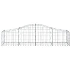 Vidaxl Obokane gabion košare 15 kosov 200x50x40/60 cm pocinkano železo