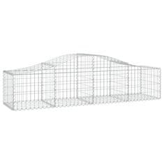 Vidaxl Obokane gabion košare 3 kosi 200x50x40/60 cm pocinkano železo