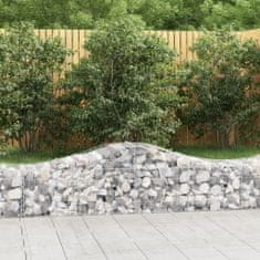 Vidaxl Obokane gabion košare 4 kosi 200x50x40/60 cm pocinkano železo