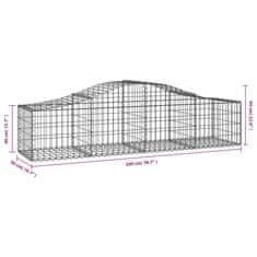 Vidaxl Obokane gabion košare 20 kosov 200x50x40/60 cm pocinkano železo