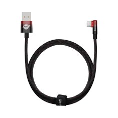 BASEUS podatkovni kabel za hitro polnjenje baseus mvp 2 v obliki kolena usb v type-c 100 w 1 m črna+rdeča