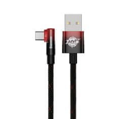 BASEUS podatkovni kabel za hitro polnjenje baseus mvp 2 v obliki kolena usb v type-c 100 w 1 m črna+rdeča