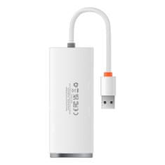 BASEUS baseus lite series multifunkcijski hub 4v1 usb - 4x usb 3.2 gen. 1 25 cm bela (wkqx030002)