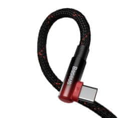 BASEUS podatkovni kabel za hitro polnjenje baseus mvp 2 v obliki kolena usb v type-c 100 w 1 m črna+rdeča