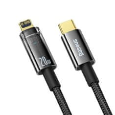 BASEUS baseus explorer series usb type c - lightning kabel 20w 2m črn (cats000101)