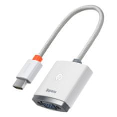 BASEUS baseus lite series vtični adapter hdmi v vga + mini jack 3,5 mm / mikro usb napajalnik bel (wkqx010102)
