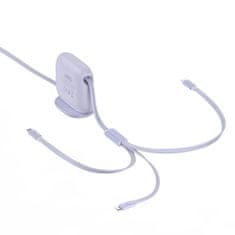 BASEUS baseus traction series izvlečni 3-v-1 kabel usb type c - micro usb / usb type c / lightning power delivery 100 w 1,7 m violet (caqy000005)