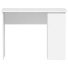 Vidaxl Pisalna miza bela 100x55x75 cm inženirski les