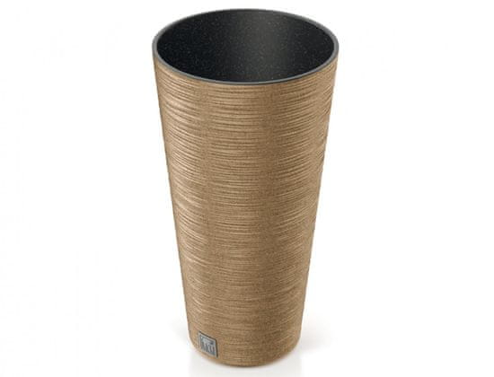 Prosperplast Prevleka za cvetlični lonec FURU SLIM ECO WOOD 2v1 plastika d25x48cm