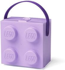 LEGO škatla za prigrizke z ročajem - vijolična
