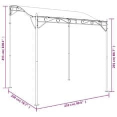 Vidaxl Nadstrešek krem 2x2,3 m 180 g/m² blago in jeklo