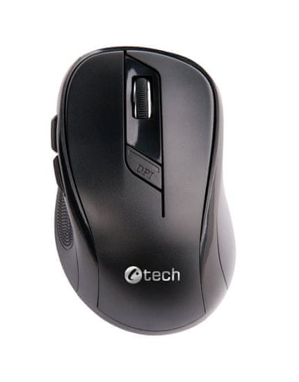 C-Tech Miška WLM-02/Ergonomska/optična/brezžična USB/črna