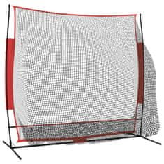 Vidaxl Prenosna baseball mreža črna in rdeča 215x107x216 cm poliester