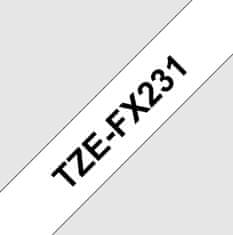 TZE-FX231, bela / črna, 12 mm