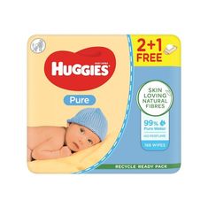 3x HUGGIES Pure Triplo mokri robčki 56x3 kosov