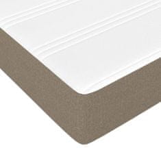 Vidaxl Box spring postelja z vzmetnico taupe 200x200 cm blago