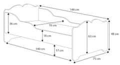Trianova Otroška postelja Ximena - 70x140 cm